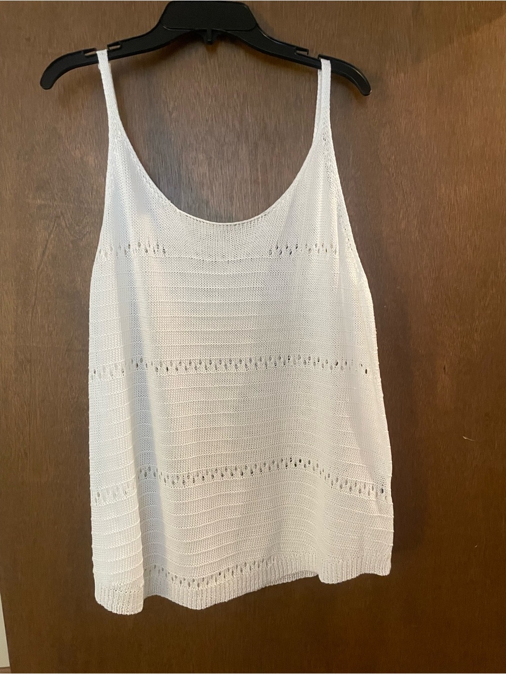 SHEIN White Knit Scoop Neck Camisole